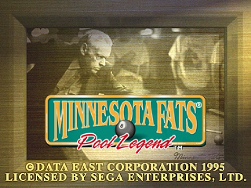 Minnesota Fats Pool Legend title screen for Sega Saturn